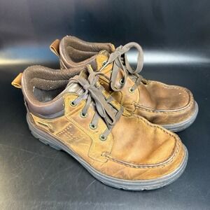 Skechers Men's Size 8.5 Waterproof Leather Oxford Ankle Boots  Walking Shoes